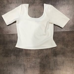 white crop top
